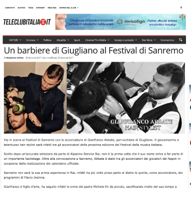 Teleclubitalia: Un barbiere di Giugliano al Festival di Sanremo